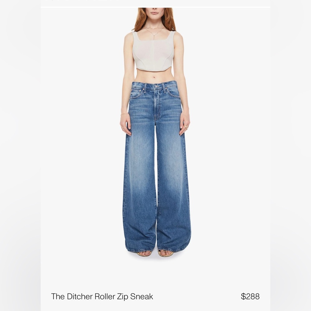 MOTHER the ditcher roller Wide-Leg Jeans